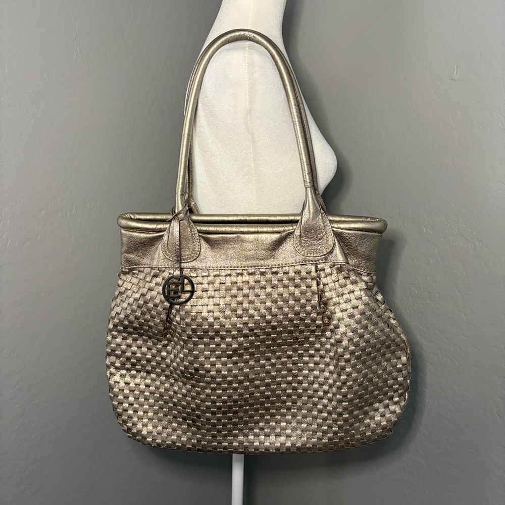 Elliott Lucca Metallic Woven Shoulder Bag‎